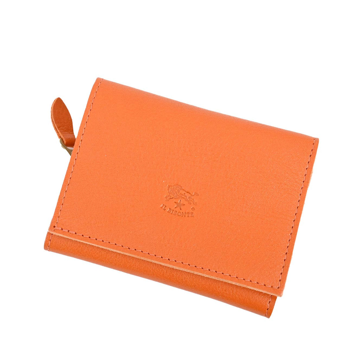 10％OFF】IL BISONTE 三つ折り財布 C0593 SMW036 OR102B ORANGE