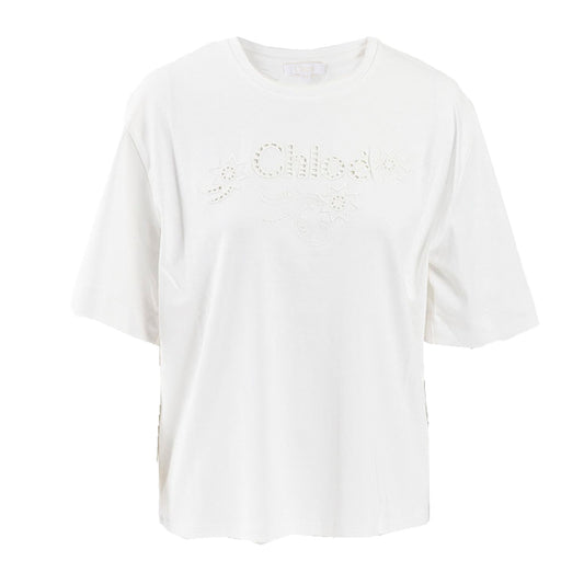 クロエ CHLOE Tシャツ C20109 117 117 ホワイト 2024SS レディース