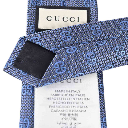 グッチ GUCCI ネクタイ 408865 4369 ブルー  メンズ