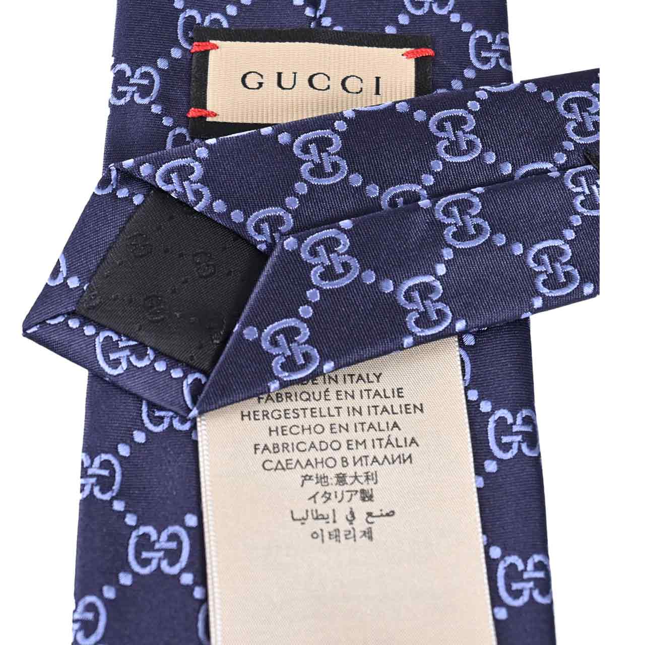 グッチ GUCCI ネクタイ 499695 4068 ネイビー  メンズ