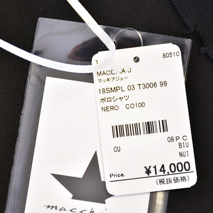 【30％OFF】マッキアジェー 鹿の子　ダメージポロシャツ MACCHIA J. 18SMPL 03 T3006 99 NERO