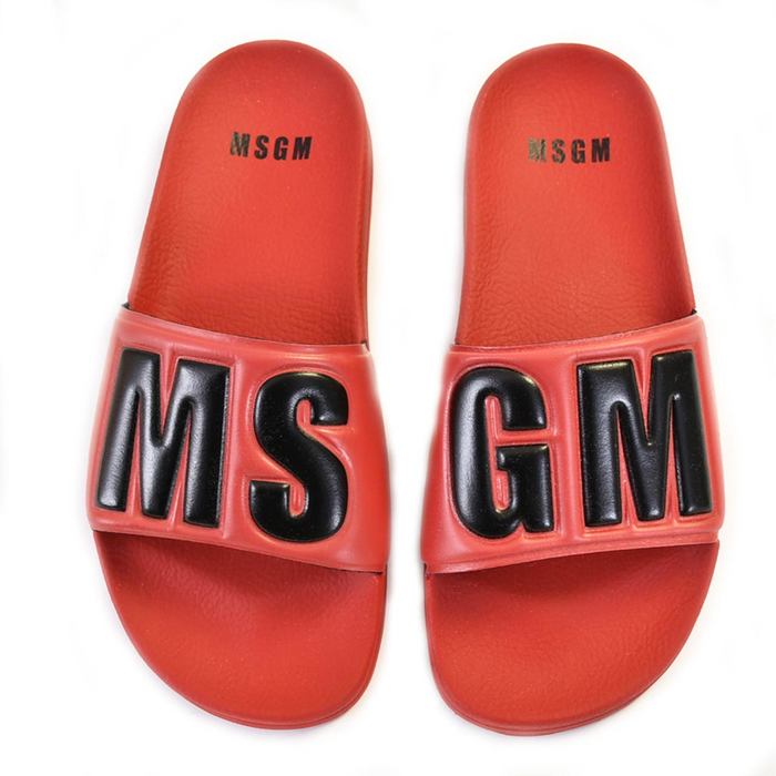 エムエスジーエム ロゴサンダル MSGM 2641MDS15100 300 18 レッド