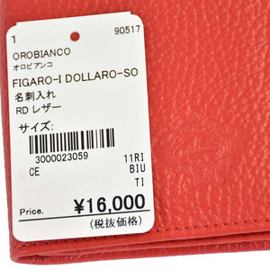 【50％OFF】オロビアンコ 名刺入れ OROBIANCO FIGARO-I DOLLARO-SOFT PORPORA-03 レッド