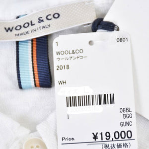 【70％OFF】ウールアンドコー ポロシャツ WOOL&CO 2018 ホワイト