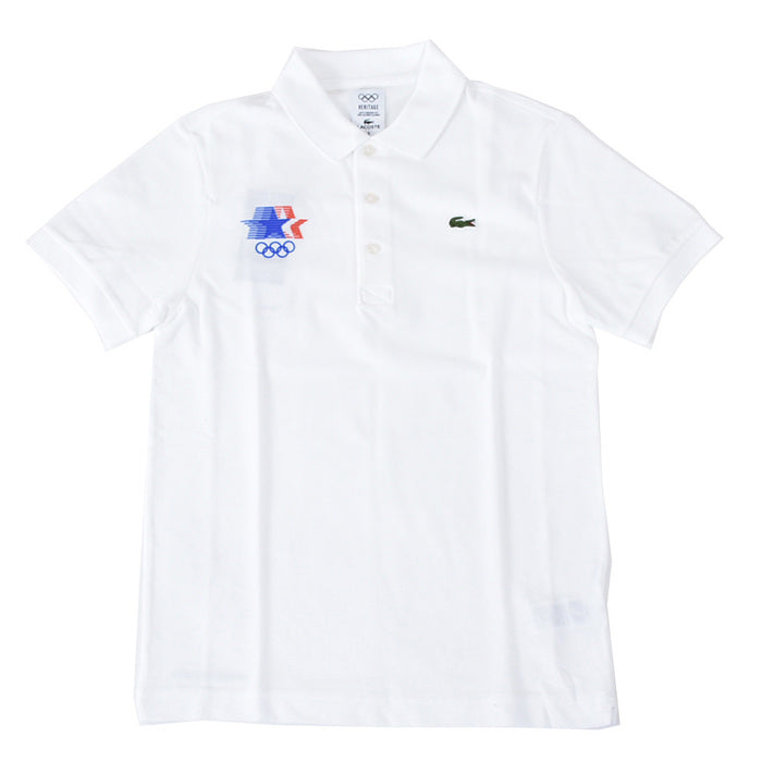 ラコステ メンズ 半袖ポロシャツ LACOSTE PH4162 SBH ホワイト ゴルフ　フララコ　ヨーロッパライン