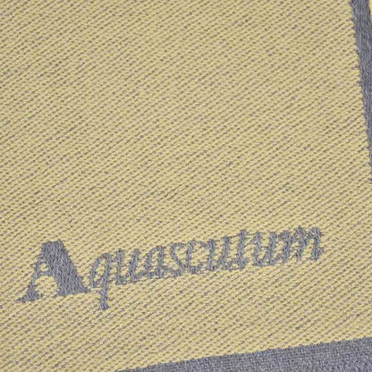 アクアスキュータム ウール　織りマフラー AQUASCUTUM 21241 3 イエロー 36×180 メンズ レディース