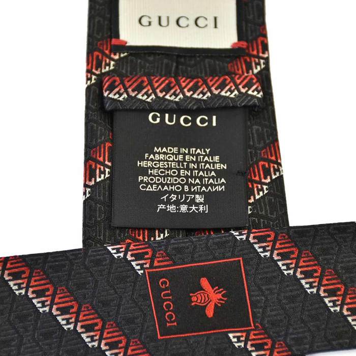 グッチ ネクタイ GUCCI 571808 4E002 1074 ブラック　7.0×146 メンズ