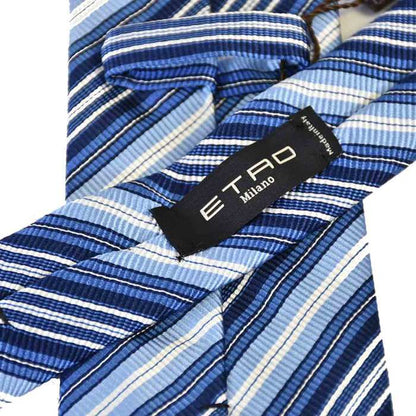 エトロ シルク ネクタイ 8.0×144  ETRO 3053 200 ブルー　メンズ ビジネス