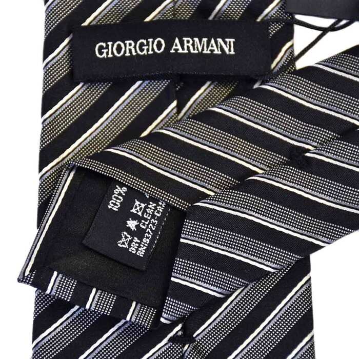 ジョルジオ アルマーニ ネクタイ ８.０CM GIORGIO ARMANI OP914 00020 ブラック メンズ