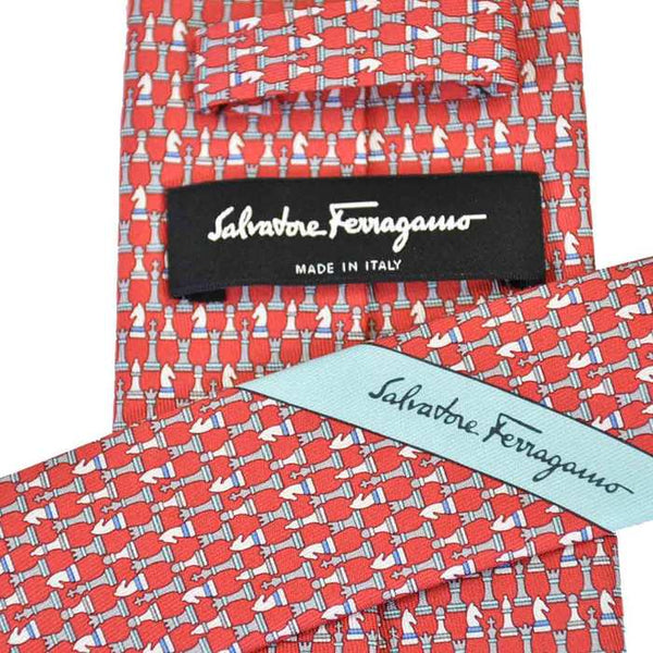 30％OFF】フェラガモ ネクタイ ８CM FERRAGAMO 8769 004 レッド メンズ