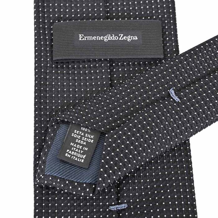 エルメネジルドゼニア ネクタイ ERMENEGILDO ZEGNA Z8D01 1L8 A ブラック　2020年秋冬 メンズ