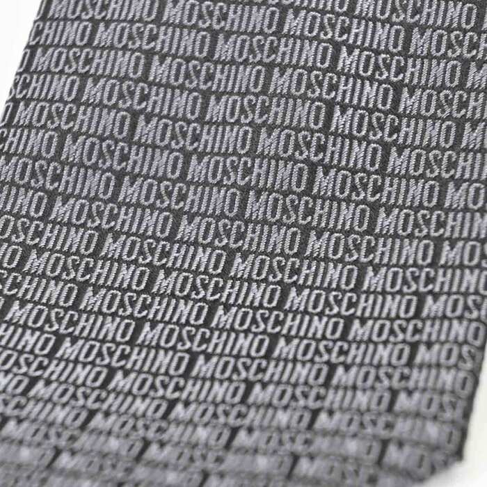 モスキーノ ネクタイ ７.５CM MOSCHINO M5181 55001-11 ブラック　2020年秋冬 メンズ