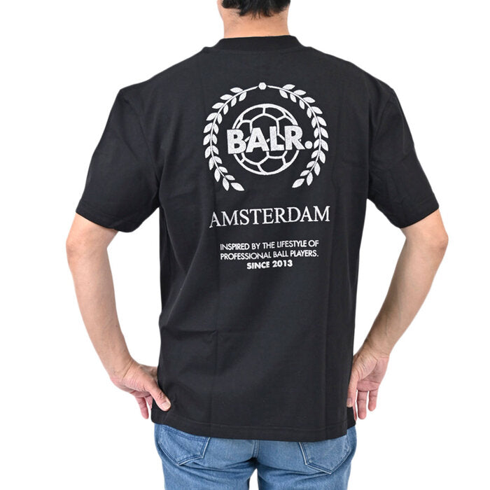 ボーラー Print Back Amsterdam 半袖 Tシャツ BALR. B1112.1016 Jet black ブラック　2021