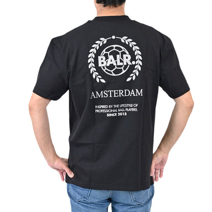 ボーラー Print Back Amsterdam 半袖 Tシャツ BALR. B1112.1016 Jet black ブラック　2021年春夏新作 メンズ