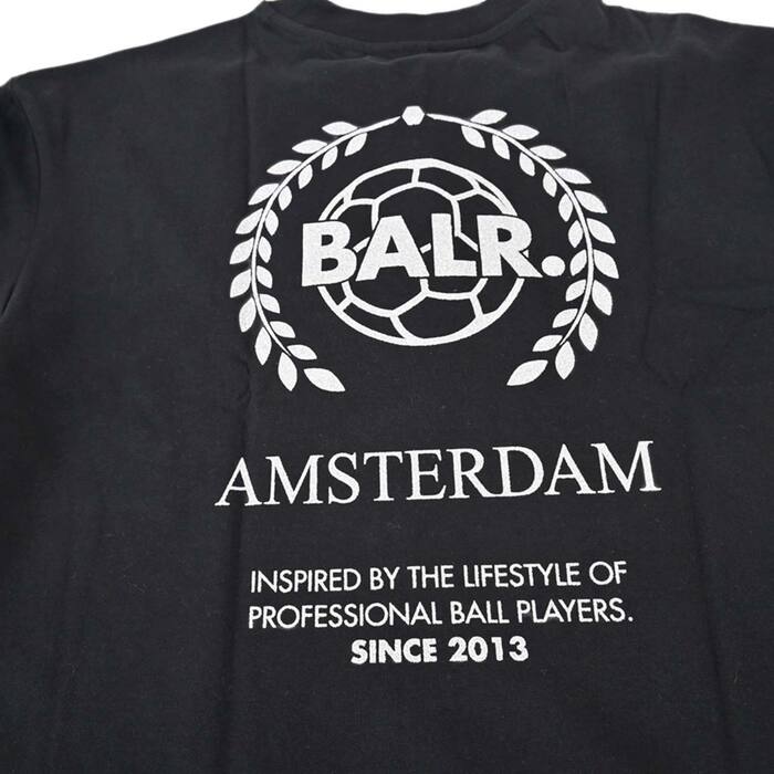 ボーラー Print Back Amsterdam 半袖 Tシャツ BALR. B1112.1016 Jet black ブラック　2021年春夏新作 メンズ