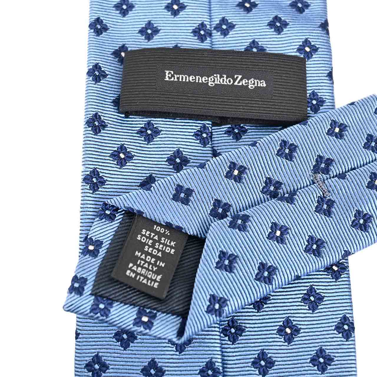 100％本物 Zegna Ermenegildo エルメネジルドゼニア ブルー系 ネクタイ