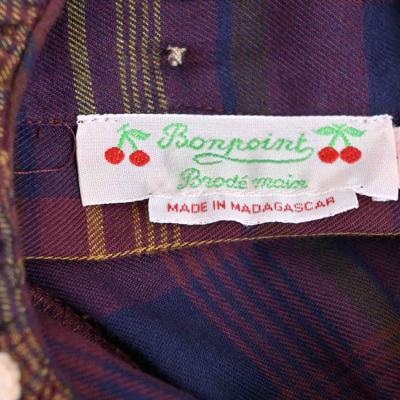 ボンポワン Bonpoint 刺繍襟 ブラウス W01GBLWO2601 452 マルチ 2021AW　GIRL レディース