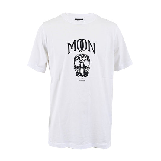 ピーエス　ポール・スミス PS Paul Smith Tシャツ REG FIT TSHIRT MOON M2R 011R HP3278 01 ホワイト 2022SS メンズ