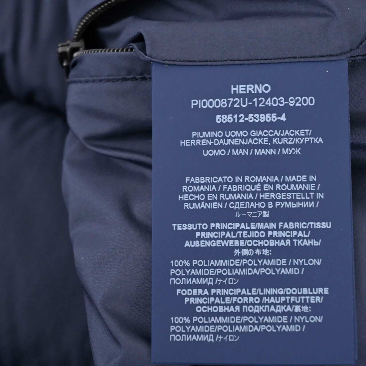 ヘルノ HERNO ダウンジャケット PI000872U 12403 9200 ネイビー 2022年秋冬 メンズ