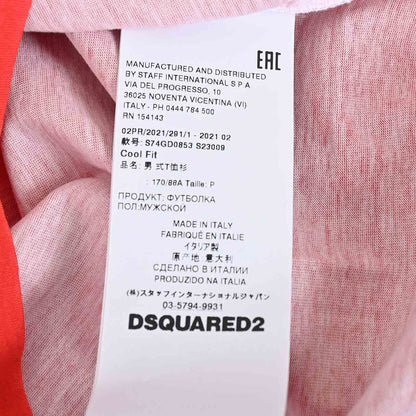 ディースクエアード DSQUARED2 Tシャツ S74GD0853 S23009 312 レッド  メンズ