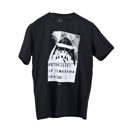 ピーエス　ポール・スミス PS Paul Smith Tシャツ REGULAR FIT CHINAGAWA M2R 011R KP3831 79 ブラック 春夏 メンズ