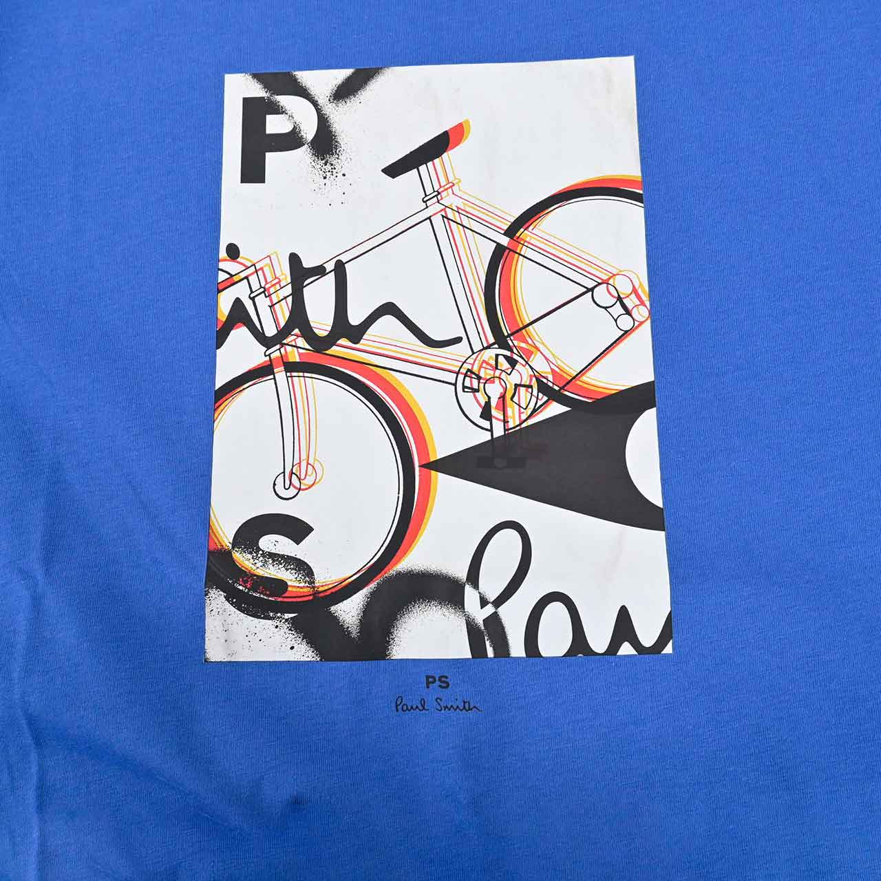 ポールスミス PAUL SMITH Tシャツ REG FIT BICYCLE M2R 011R KP3832 44H ブルー 2023SS メンズ