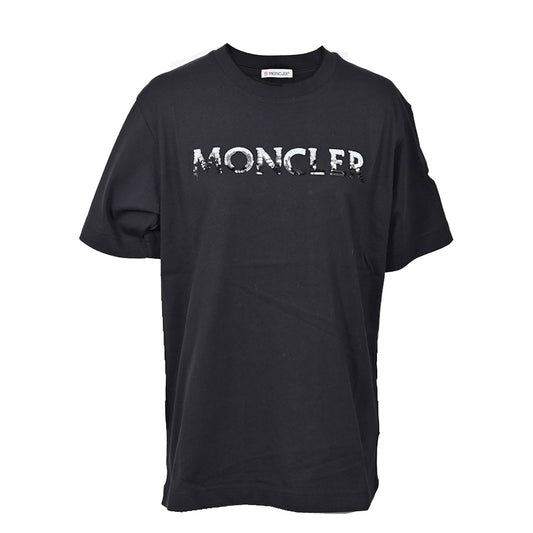 モンクレール MONCLER クルーネック半袖Ｔシャツ 8C000 28 829HP 999 ブラック 秋冬 レディース