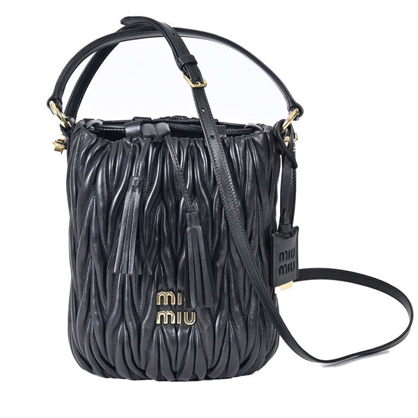 ミュウミュウ MIUMIU バッグ 5BE084 F0002 ブラック レディース