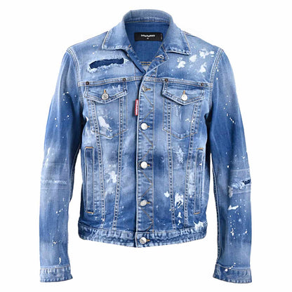 ディースクエアード DSQUARED2 デニムジャケット S74AM1463 S30789 Dan Jean Jacket 470 ブルー 2024春夏 メンズ